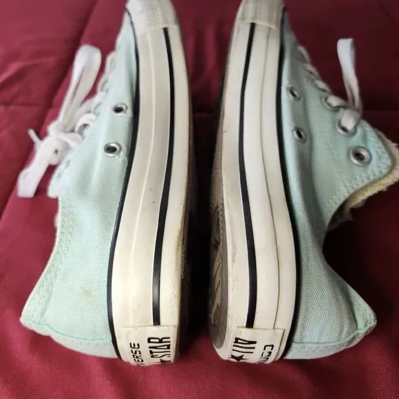 Converse Chuck Taylor All Star Low Top Sneakers Mint Green Women's 7 Men's 5 - Picture 7 of 9